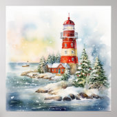 A Lighthouse in Winter Poster (Voorkant)