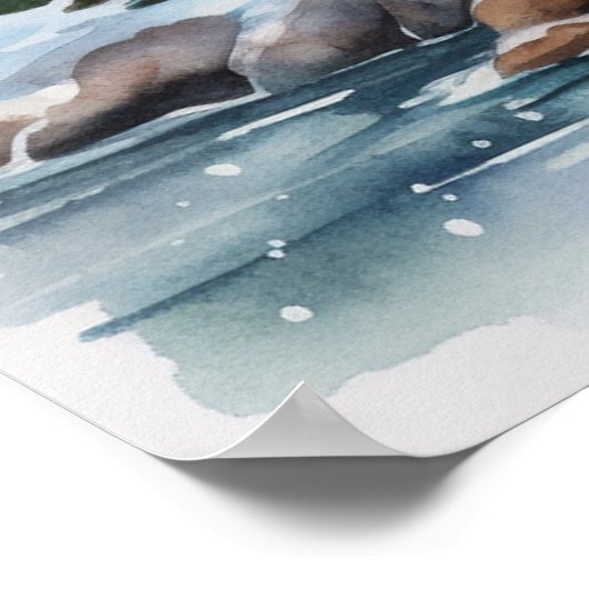 A Lighthouse in Winter Poster (Hoek)