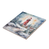 A Lighthouse in Winter Tegeltje (Zijkant)