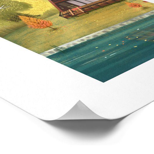 A-Lijst Cabin House Art Print (Hoek)