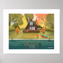 A-Lijst Cabin House Art Print