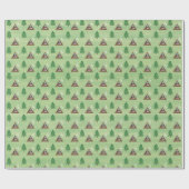 A-lijst Cabin House en Pine Tree Cadeaupapier (Vlak)