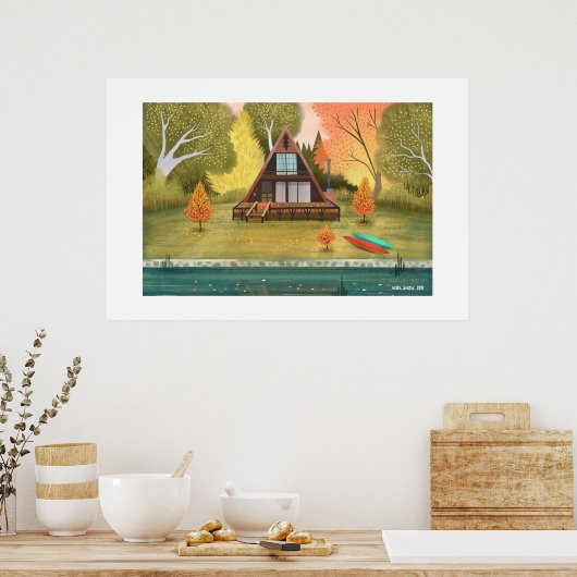 A-Lijst Cabin House Grote Print (Keuken)