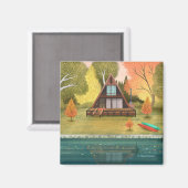 A-Lijst Cabin House Magneet (Voorkant / Achterkant)