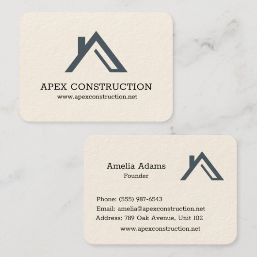 A-Lijst Dakhuis Logo Visitekaartje Design" (Voorkant / Achterkant)