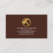 A-Lijst Gold Roof Timber Wood Handyman Builder Visitekaartje (Achterkant)