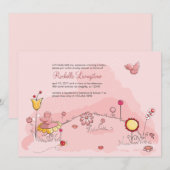 A li'l birdy Baby shower Invitation Kaart (Voorkant / Achterkant)