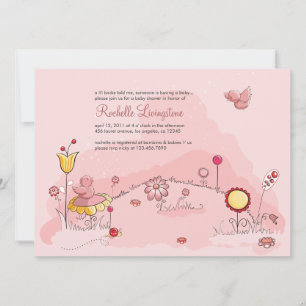 A li'l birdy Baby shower Invitation Kaart