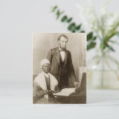 A. Lincoln toont de Sojourner Truth de Bijbel Briefkaart (Staand voorkant)