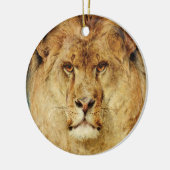 A Lion's Head (van Heywood Hardy) Keramisch Ornament (Links)