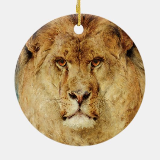 A Lion's Head (van Heywood Hardy) Keramisch Ornament (Achterkant)