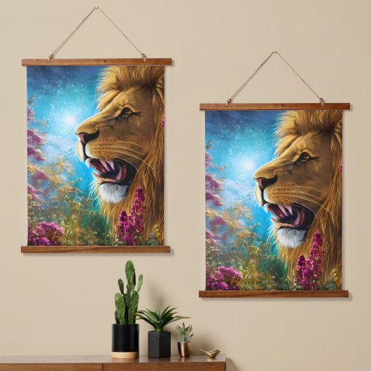 A Lion's Stance Hangend Wandkleed (Asymmetrisch)