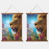 A Lion's Stance Hangend Wandkleed (Dubbel)
