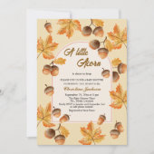 A Little Acorn Fall Maple Leaves Baby Shower Kaart (Voorkant)