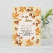 A Little Acorn Fall Maple Leaves Baby Shower Kaart (Staand voorkant)