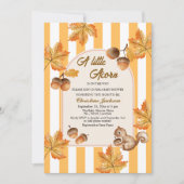A Little Acorn Fall Plaids Baby Shower Invitation Kaart (Voorkant)