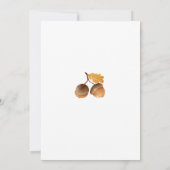 A Little Acorn Fall Plaids Baby Shower Invitation Kaart (Achterkant)