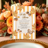 A Little Acorn Fall Plaids Baby Shower  Invitation Kaart
