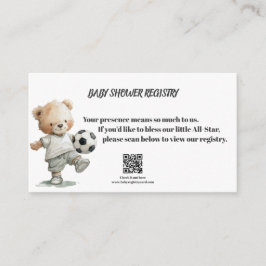 A Little All-Star Baby Shower Registry Card Informatiekaartje