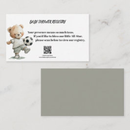 A Little All-Star Baby Shower Registry Card Informatiekaartje