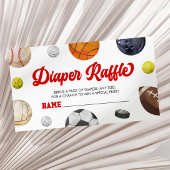 A Little Allstar Sports Baby Shower Diaper Raffle Informatiekaartje
