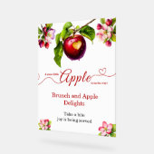 A Little Apple Is On The Way | Fall Baby Shower  Acryl Bord (Hoek)