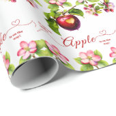 A Little Apple Is On The Way | Fall Baby Shower  Cadeaupapier (Rol Hoek)
