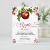 A Little Apple Is On The Way | Fall Baby Shower  Informatiekaartje (Staand voorkant)