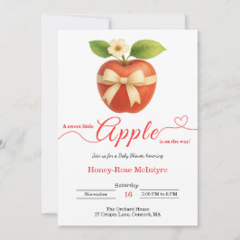 A Little Apple Is On The Way | Fall Baby Shower Kaart