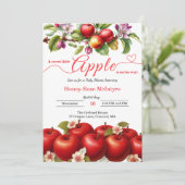 A Little Apple Is On The Way | Fall Baby Shower Kaart (Staand voorkant)