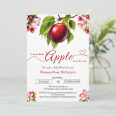 A Little Apple Is On The Way | Fall Baby Shower Kaart (Staand voorkant)