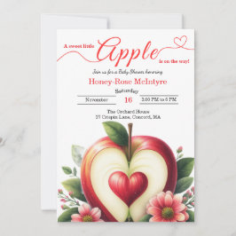 A Little Apple Is On The Way | Fall Baby Shower Kaart