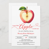 A Little Apple Is On The Way | Fall Baby Shower  Kaart (Voorkant / Achterkant)