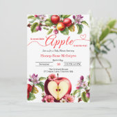 A Little Apple Is On The Way | Fall Baby Shower Kaart (Staand voorkant)
