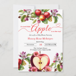 A Little Apple Is On The Way | Fall Baby Shower Kaart