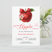 A Little Apple Is On The Way | Fall Baby Shower Kaart (Staand voorkant)