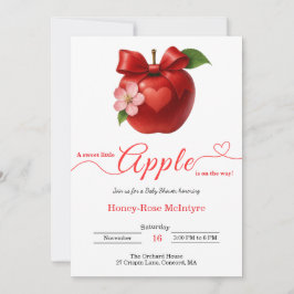 A Little Apple Is On The Way | Fall Baby Shower Kaart