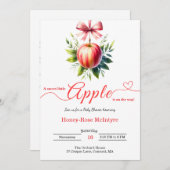 A Little Apple Is On The Way | Fall Baby Shower  Kaart (Voorkant / Achterkant)