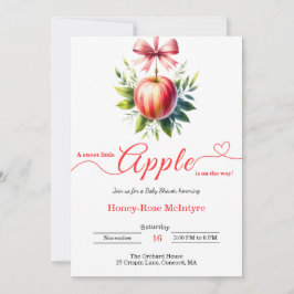 A Little Apple Is On The Way | Fall Baby Shower Kaart