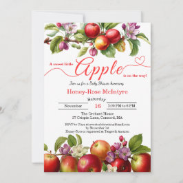 A Little Apple Is On The Way | Fall Baby Shower Kaart