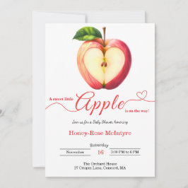A Little Apple Is On The Way | Fall Baby Shower Kaart