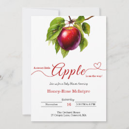 A Little Apple Is On The Way | Fall Baby Shower Kaart
