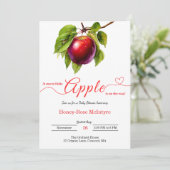 A Little Apple Is On The Way | Fall Baby Shower Kaart (Staand voorkant)