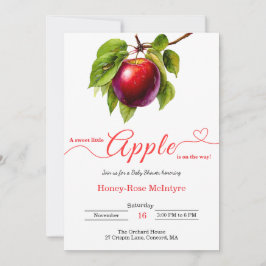 A Little Apple Is On The Way | Fall Baby Shower  Kaart