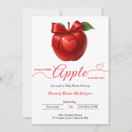 A Little Apple Is On The Way | Fall Baby Shower Kaart