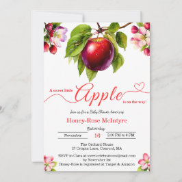 A Little Apple Is On The Way | Fall Baby Shower Kaart