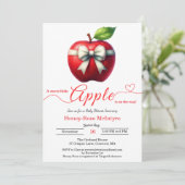 A Little Apple Is On The Way | Fall Baby Shower  Kaart (Staand voorkant)
