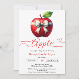 A Little Apple Is On The Way | Fall Baby Shower  Kaart