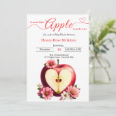 A Little Apple Is On The Way | Fall Baby Shower Kaart (Staand voorkant)