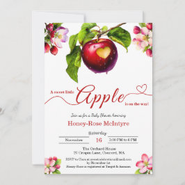 A Little Apple Is On The Way | Fall Baby Shower Kaart